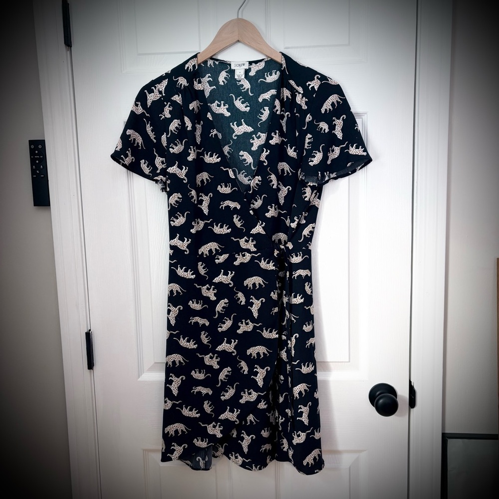 J. Crew Leopard Warp Dress